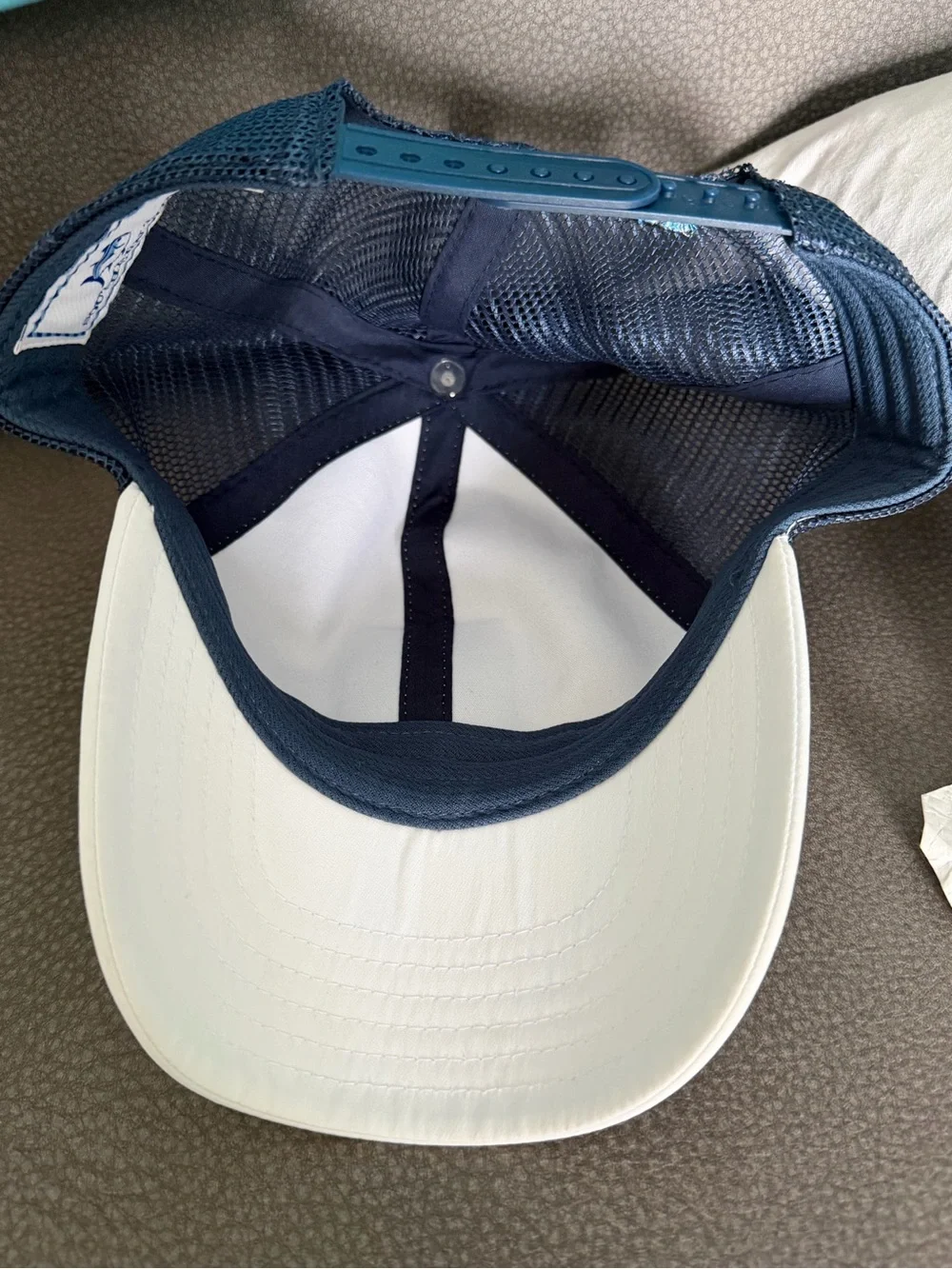 Southern Tide Navy and White Mesh youth Trucker Hat